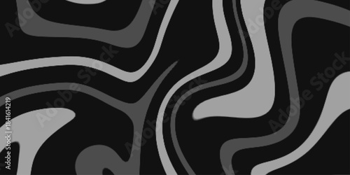 Abstract silk wave pattern texture luxury background. Black marble natural pattern for background, abstract natural marble black and white.  Ink marbling texture. Vector illustration for your design .