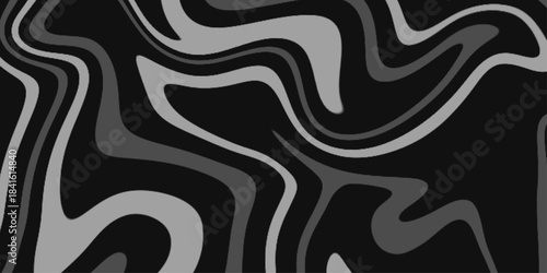 Abstract silk wave pattern texture luxury background. Black marble natural pattern for background, abstract natural marble black and white.  Ink marbling texture. Vector illustration for your design .