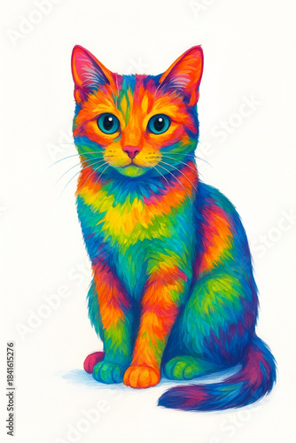 cat pop art full colours