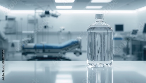 Large volume hand sanitizer containers with 5 liters and 200ml sizes, designed for healthcare environments