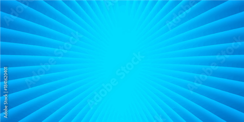A bright, abstract blue ray burst design with a light glow pattern on a sky blue texture wallpaper illustration