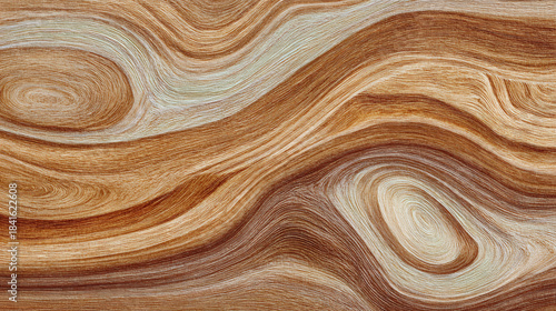 Close-up of a wood grain pattern. The warm tones and intricate details create a sense of natural beauty and texture