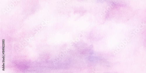 Abstract pink and purple watercolor paint texture on vintage aged paper background illustration with copy space