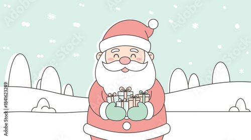 santa claus with gifts