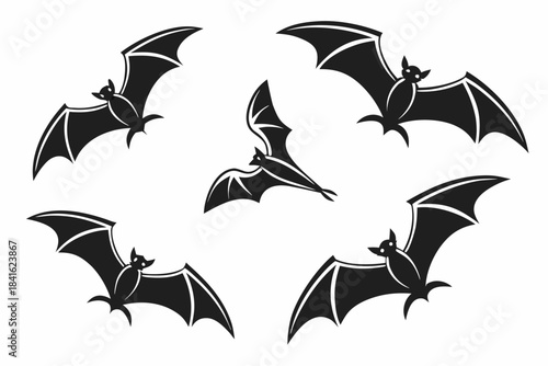 Night Flyers' Dance: Silhouetted against the night, a mesmerizing dance of bats unfolds. These nocturnal creatures, with their leathery wings and eerie grace, evoke the mystery of the night. 