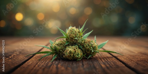 Detailed view of cannabis p...