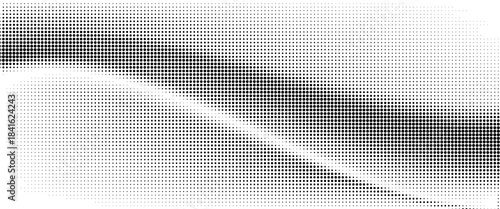 Dotted halftone gradient texture. Fading polka dot background. Repeated dots gradation pattern background. Black vanishing comic pop art overlay backdrop.