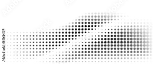 Dotted halftone gradient texture. Fading polka dot background. Repeated dots gradation pattern background. Black vanishing comic pop art overlay backdrop. eps 10
