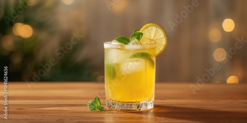 Fresh summer cocktail with ...