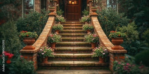 Residential home entrance w...