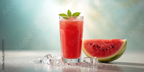 Fresh watermelon juice and ...
