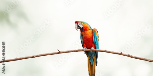 Colorful parrot perched on ...