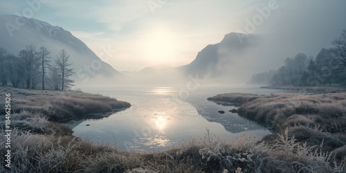 Frosty winter scene at dawn...