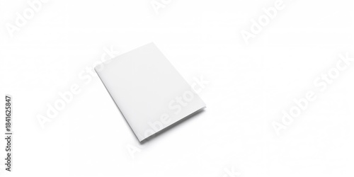Blank paper leaflet on whit...
