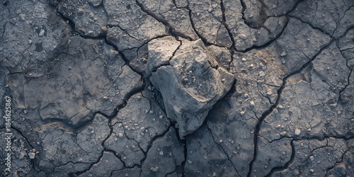 Aerial view of rugged terra...
