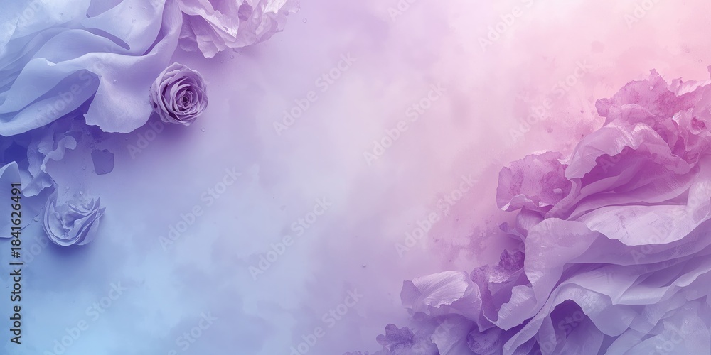 Fototapeta premium Gradient blue purple pink abstract with dusty purple rose accents, serving as an aesthetic backdrop for creative work