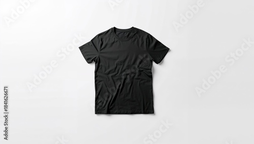 Plain black t-shirts displa...