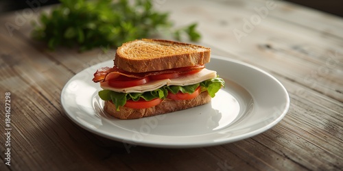 Club sandwiches on a white ...
