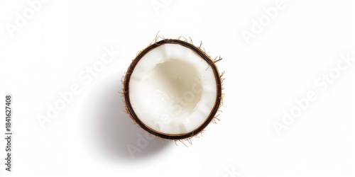 Half coconut viewed from ab...