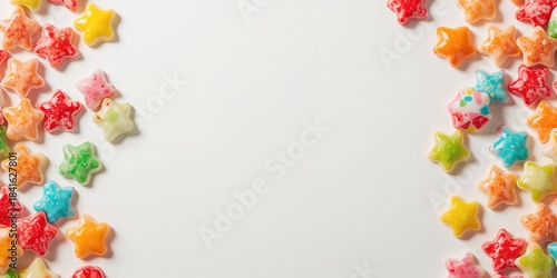 Assorted star-shaped sweets...
