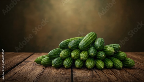 Store display of cucumbers ...
