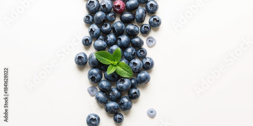 Blueberries and mint leaves...