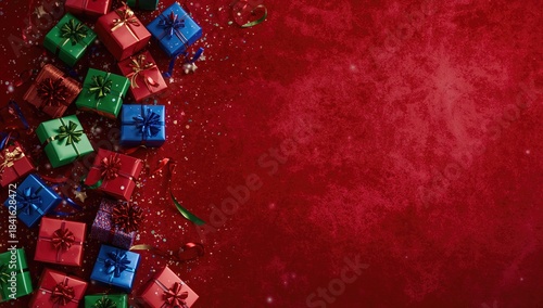 Falling Christmas gift boxe...