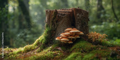 Decaying tree stump blanket...