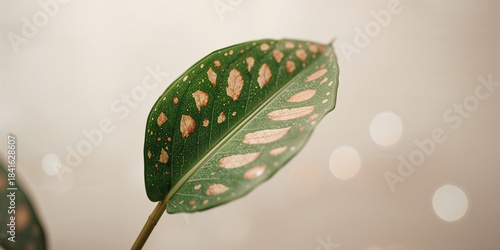 Rear view of leaf showing v...