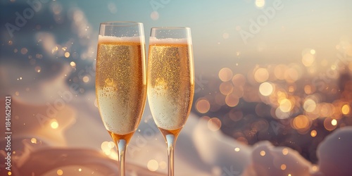 Two glasses filled with dri...