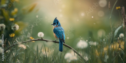 Vibrant bird with distincti...
