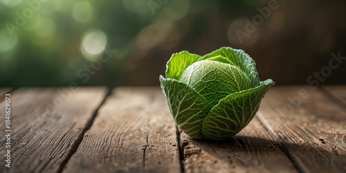 Fresh cabbage arranged on r...