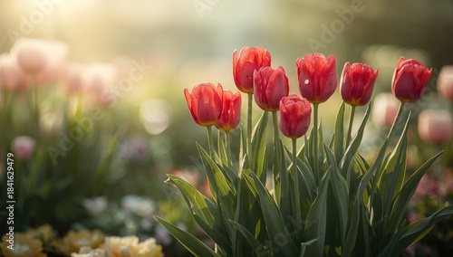 Springtime flower display f...