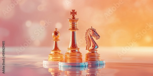 Queen, King, and Knight che...