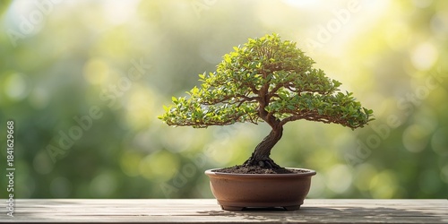 Bon Sai trees displayed aga...