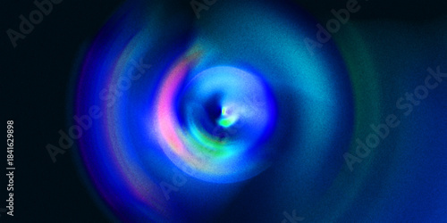 Abstract swirling blue and pink light trails
