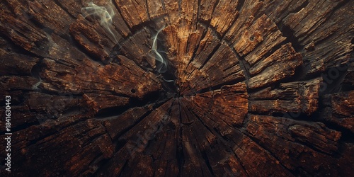 Charred wood texture showca...