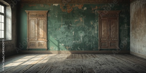 Plain white wall surface us...