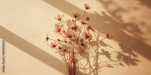 Dried Cosmos flowers arrang...