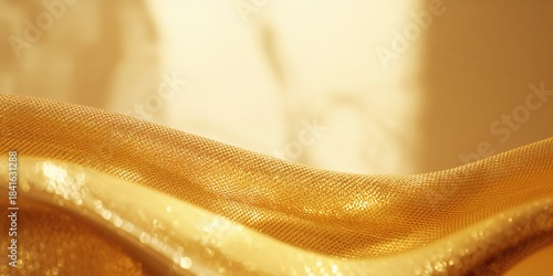 Detailed view of golden tex...