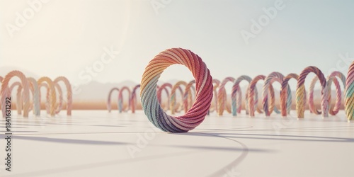 Group of multi-colored circ...
