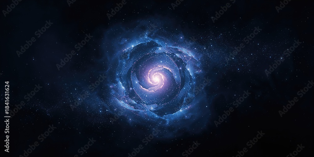 Obraz premium Abstract universe scene with celestial bodies, suitable for space-themed background design, Earth Day