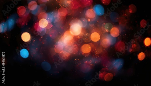 Out-of-focus holiday string...