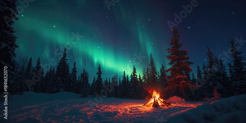 Night wilderness with a war...