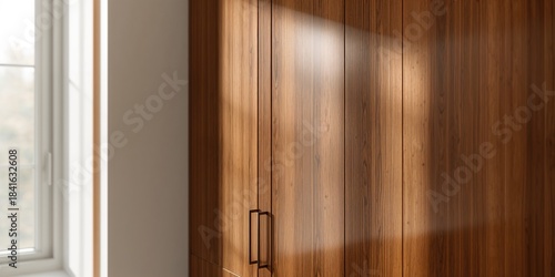 Close up of wooden cabinets...