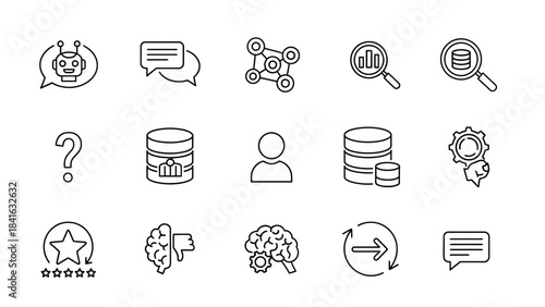 Conceptual data representation, analysis, learning and optimization through icon set