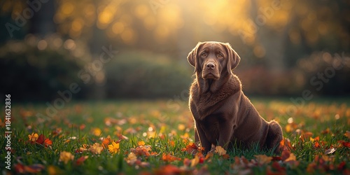 Brown dog Labrador Retrieve...