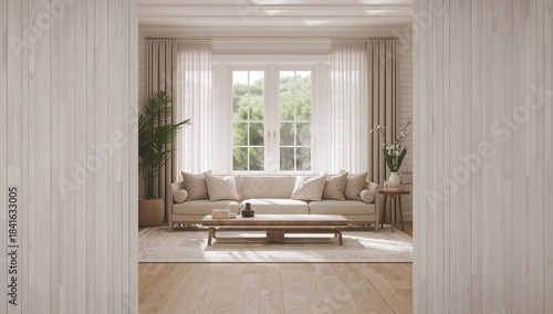 Out-of-focus modern living ...