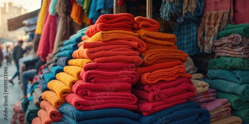 Colorful clothing worn by p...