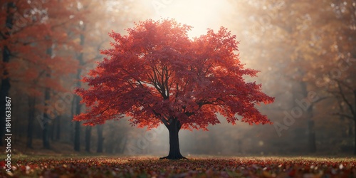 Red maple, common deciduous...